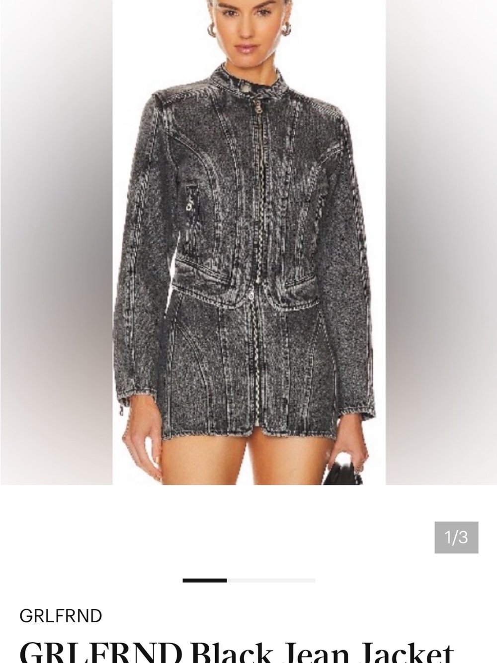 Women’s Washed Black Denim Jacket